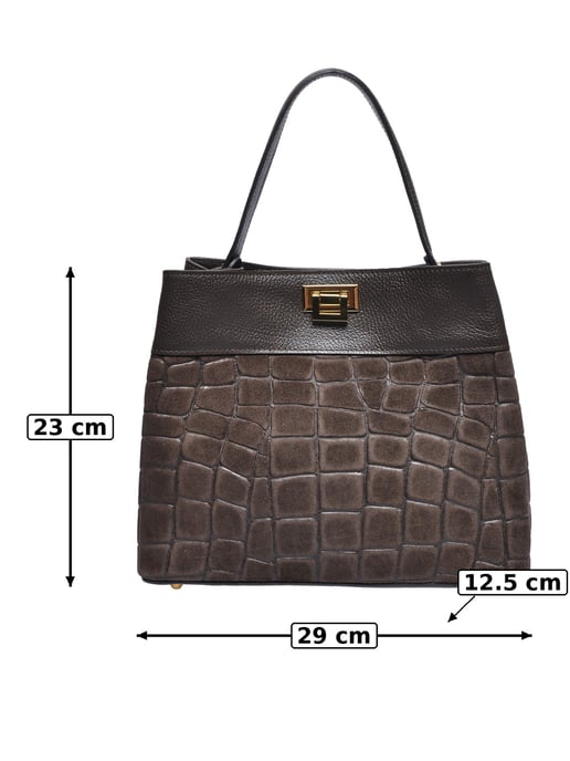 Anna Luchini Kastanienbraun Rindsledertasche - Image 3