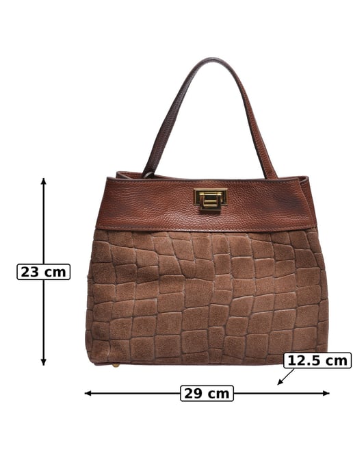 Anna Luchini Braun Rindsledertasche - Image 5