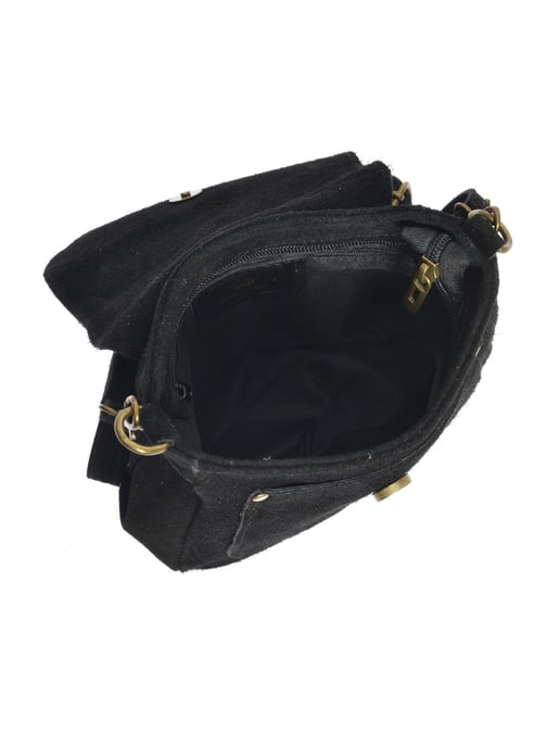 Anna Luchini Schwarz Rindsledertasche - Image 4