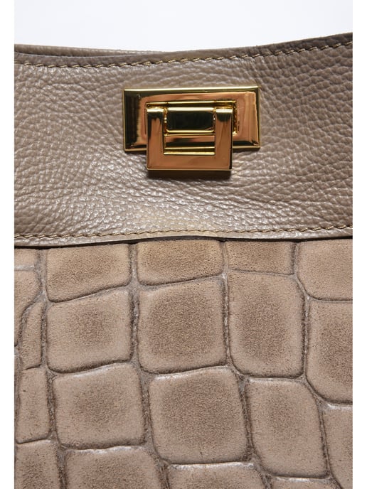 Anna Luchini Beige Rindsledertasche - Image 3