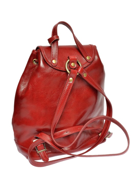 Anna Luchini Rot Rindsledertasche - Image 2