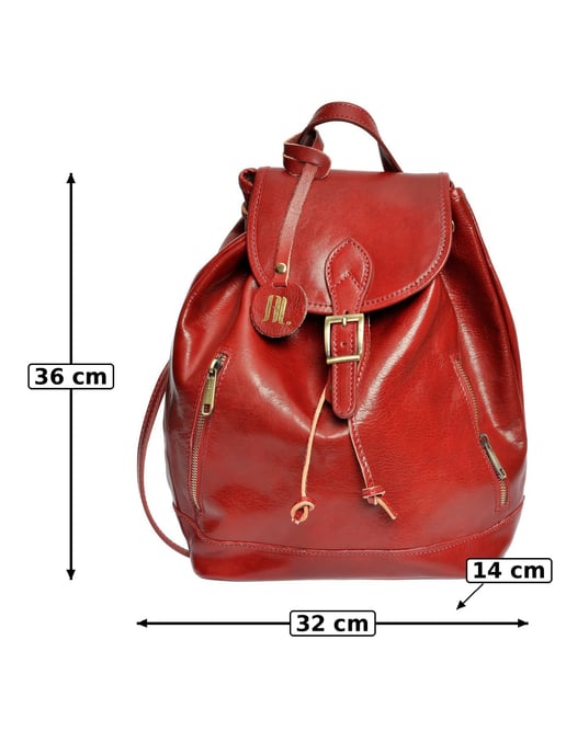 Anna Luchini Rot Rindsledertasche - Image 6
