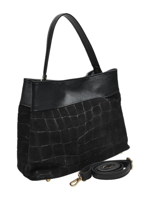 Anna Luchini Schwarz Rindsledertasche - Image 2