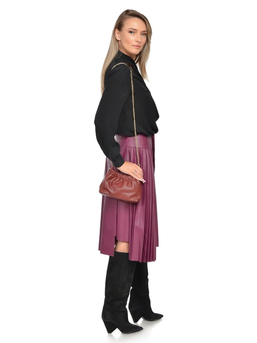 Isabella Rhea Rot & Weinfarbet Rindsledertasche - Image 5