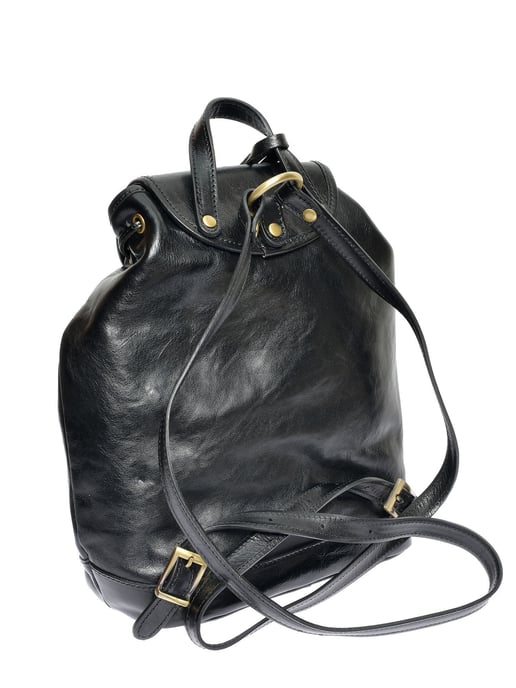 Anna Luchini Schwarz Rindsledertasche - Image 2