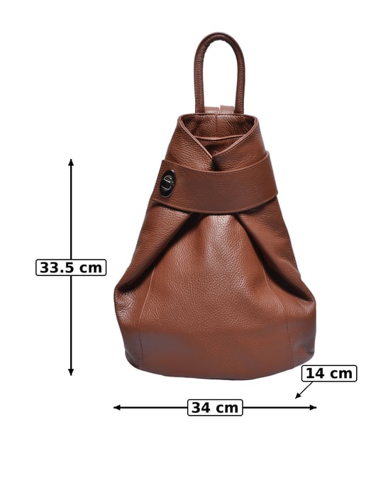 Anna Luchini Kastanienbraun Rindsledertasche - Image 5
