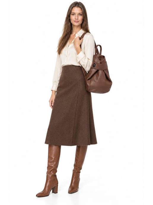 Anna Luchini Kastanienbraun Rindsledertasche - Image 6