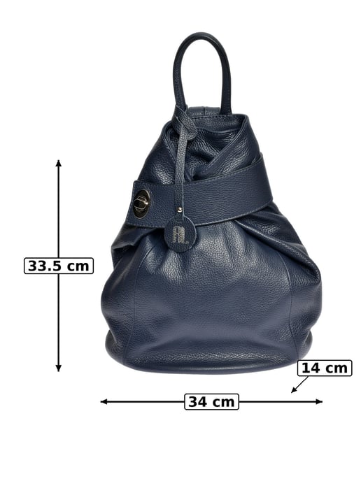 Anna Luchini Blau Rindsledertasche - Image 6