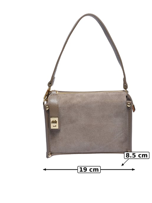 Anna Luchini Beige Rindsledertasche - Image 5