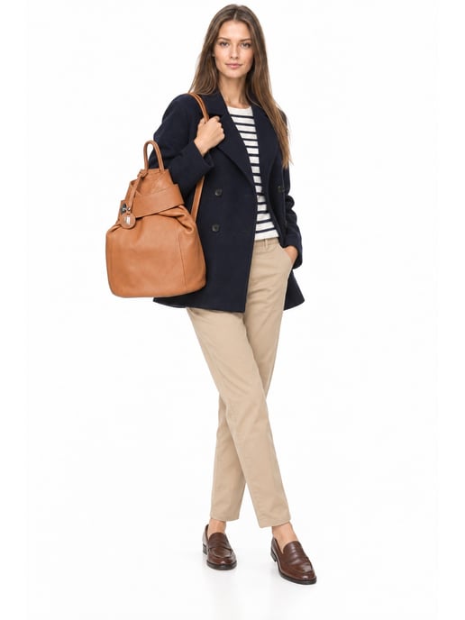 Anna Luchini Braun Rindsledertasche - Image 6
