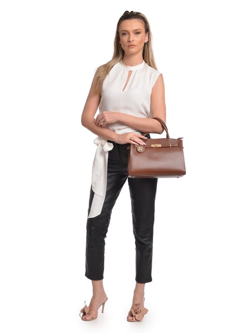 Isabella Rhea Kastanienbraun Rindsledertasche - Image 5