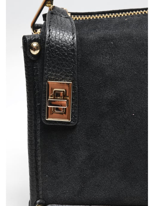 Anna Luchini Schwarz Rindsledertasche - Image 3