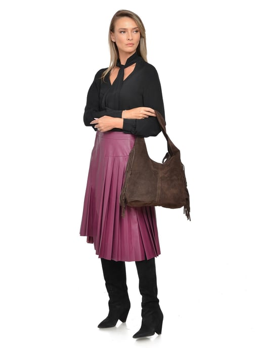 Isabella Rhea Kastanienbraun Rindsledertasche - Image 5
