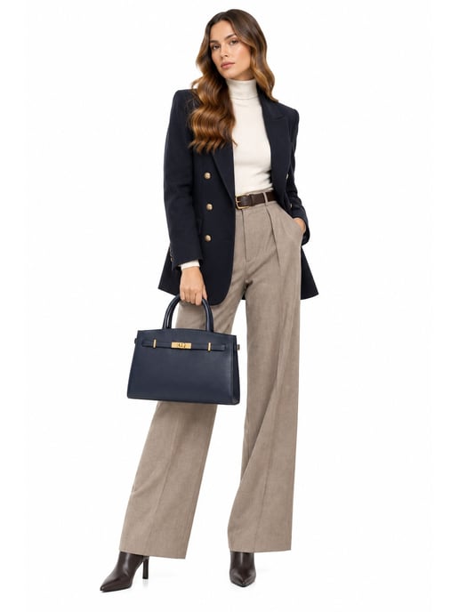 Isabella Rhea Blau Rindsledertasche - Image 5