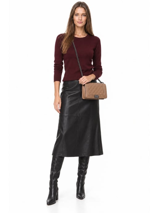 Anna Luchini Beige Rindsledertasche - Image 6