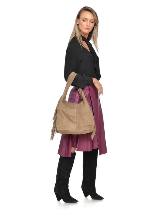 Isabella Rhea Beige Rindsledertasche - Image 5