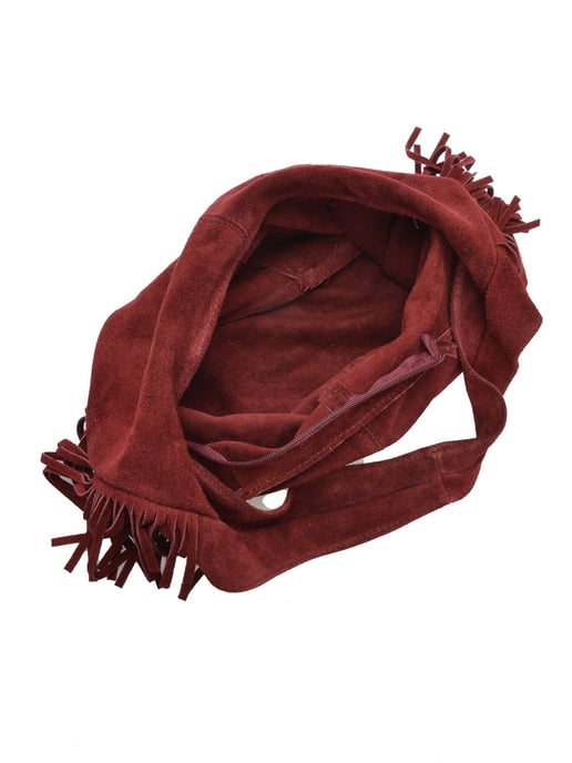 Isabella Rhea Weinfarbe Rindsledertasche - Image 4