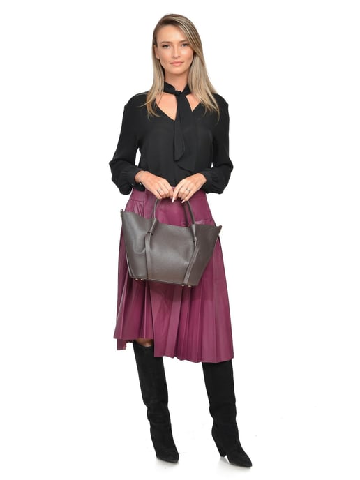 Isabella Rhea Kastanienbraun Rindsledertasche - Image 5