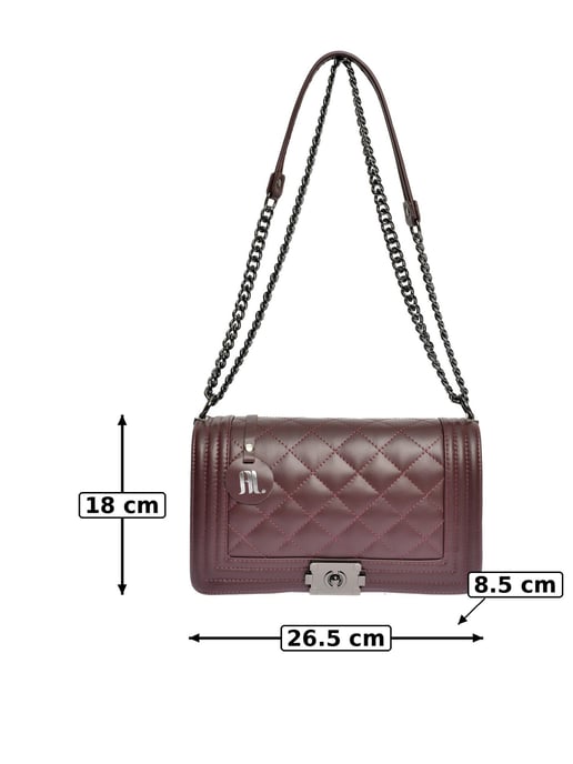Anna Luchini Weinfarbe Rindsledertasche - Image 6