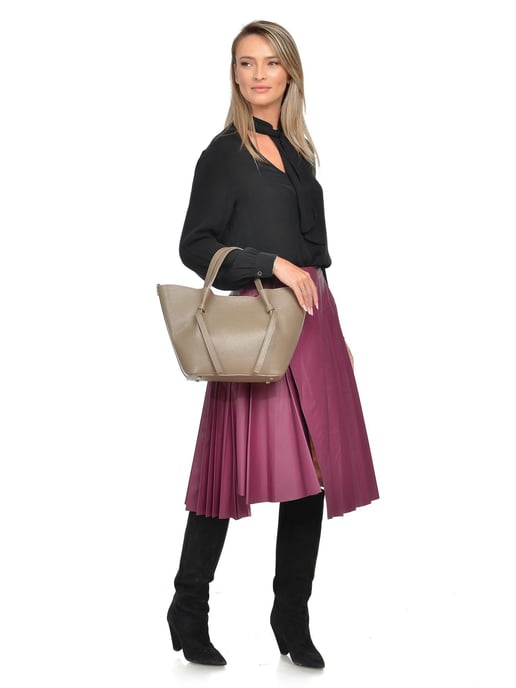Isabella Rhea Beige Rindsledertasche - Image 5