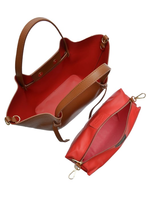 Isabella Rhea Braun Rindsledertasche - Image 4