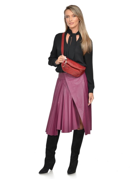 Isabella Rhea Rot Rindsledertasche - Image 5