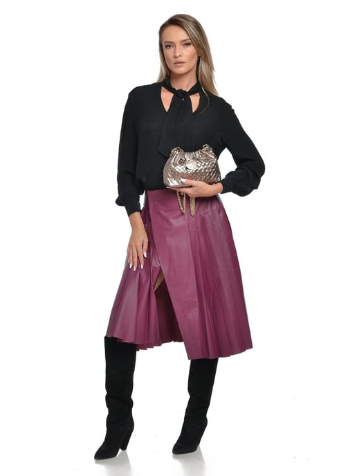 Anna Luchini Bronze Rindsledertasche - Image 4
