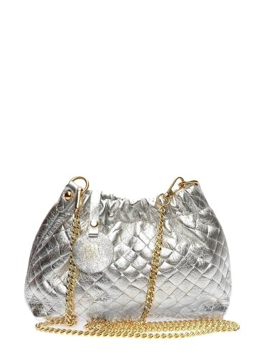 Anna Luchini Silber Rindsledertasche - Image 1