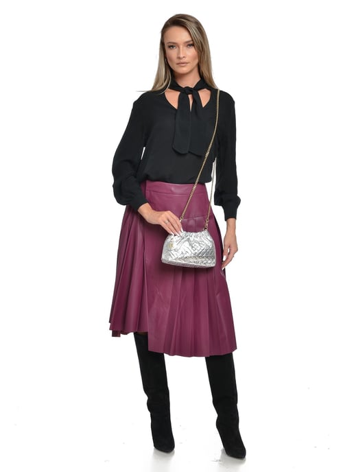Anna Luchini Silber Rindsledertasche - Image 3