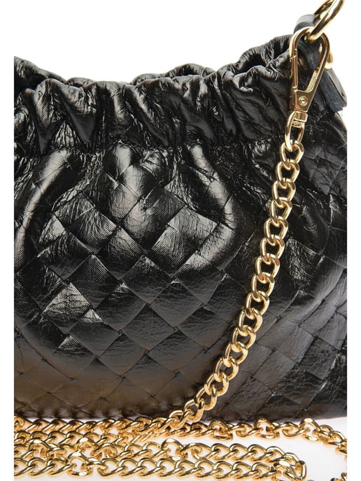 Anna Luchini Schwarz Rindsledertasche - Image 3