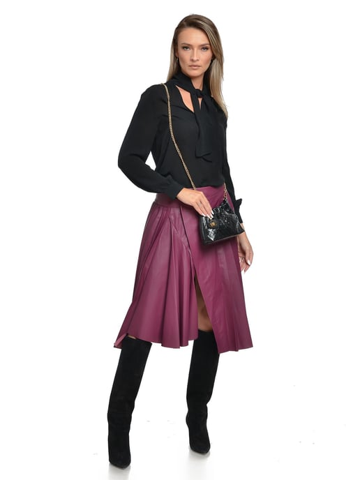 Anna Luchini Schwarz Rindsledertasche - Image 5