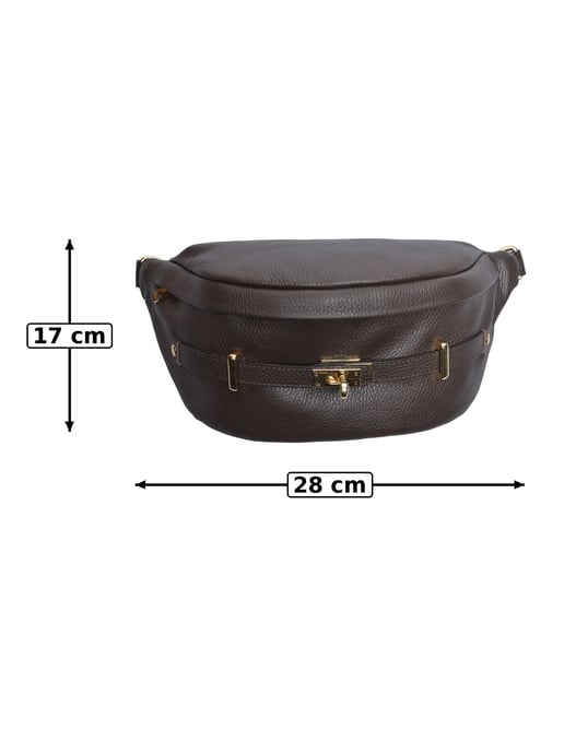 Anna Luchini Kastanienbraun Rindsledertasche - Image 5