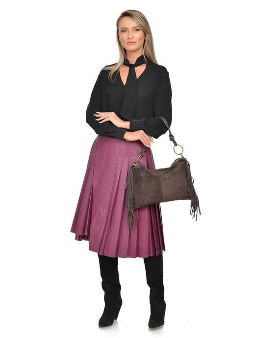 Isabella Rhea Kastanienbraun Rindsledertasche - Image 5