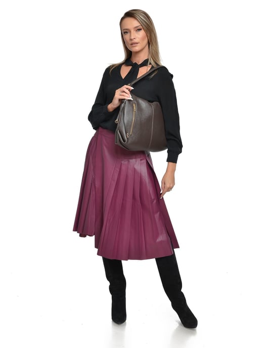 Isabella Rhea Kastanienbraun Rindsledertasche - Image 5
