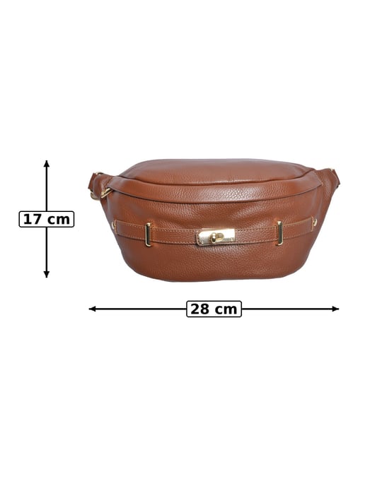 Anna Luchini Kastanienbraun Rindsledertasche - Image 5