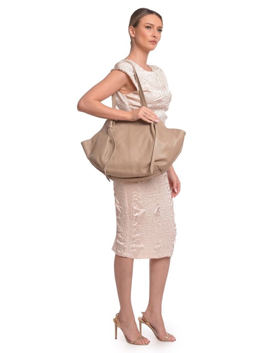 Roberta M Beige Rindsledertasche - Image 5