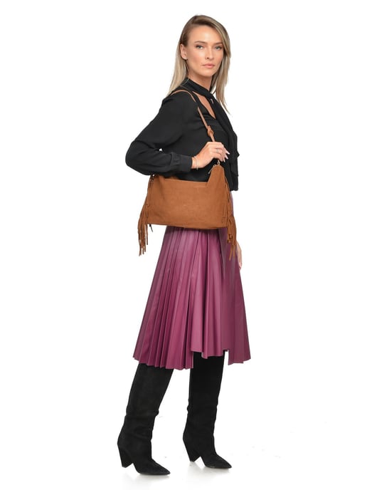 Isabella Rhea Braun Rindsledertasche - Image 5