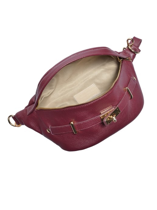 Anna Luchini Weinfarbe Rindsledertasche - Image 4
