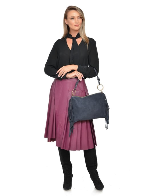Isabella Rhea Blau Rindsledertasche - Image 5