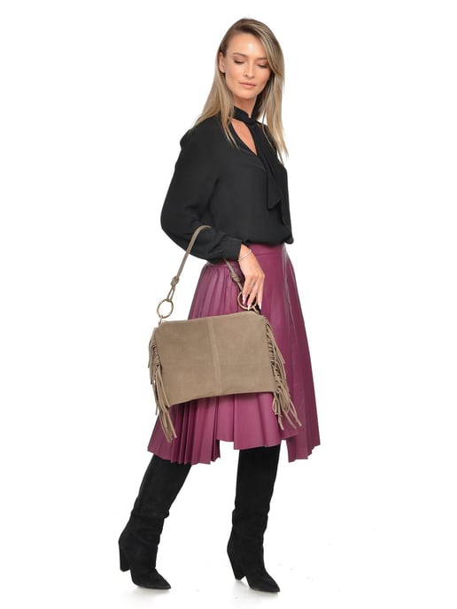 Isabella Rhea Beige Rindsledertasche - Image 5