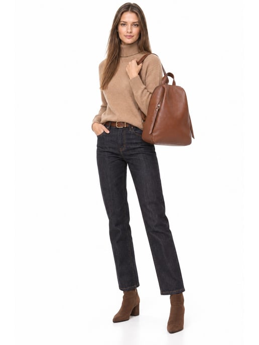 Anna Luchini Kastanienbraun Rindsledertasche - Image 6