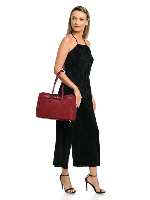 Isabella Rhea Burgund Rindsledertasche - Image 5