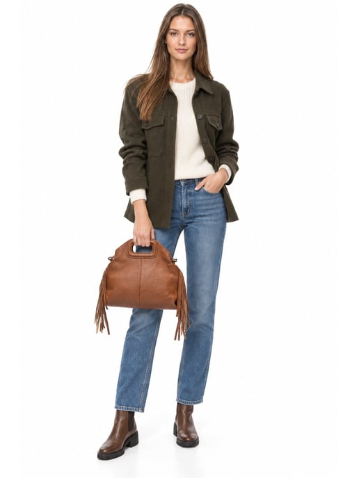 Anna Luchini Braun Rindsledertasche - Image 6