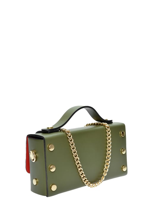 Isabella Rhea Khaki Rindsledertasche - Image 2