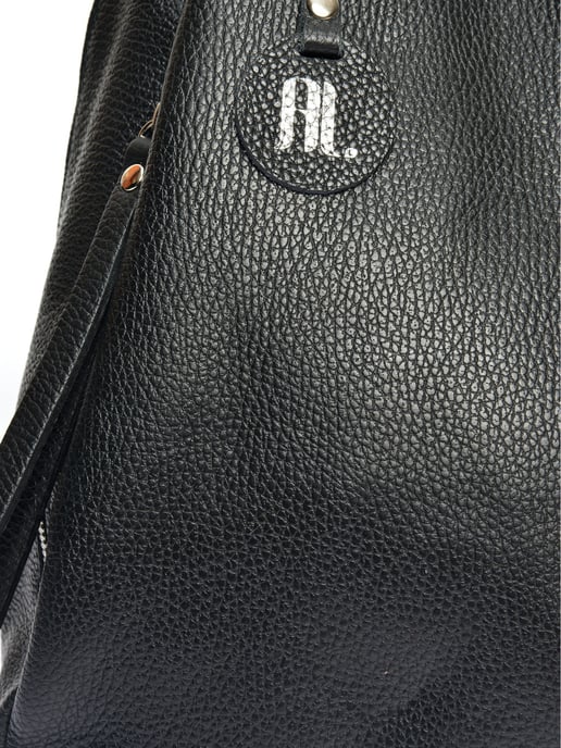 Anna Luchini Schwarz Rindsledertasche - Image 3