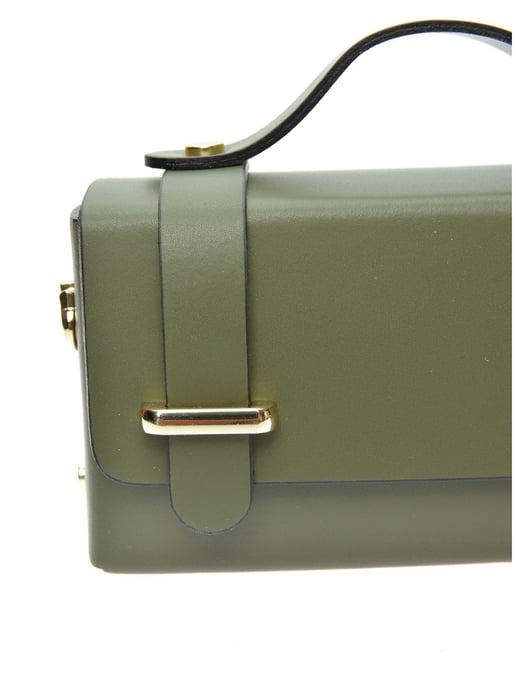 Isabella Rhea Khaki Rindsledertasche - Image 3