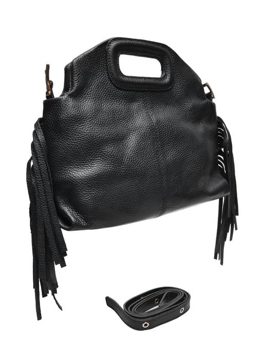 Anna Luchini Schwarz Rindsledertasche - Image 2