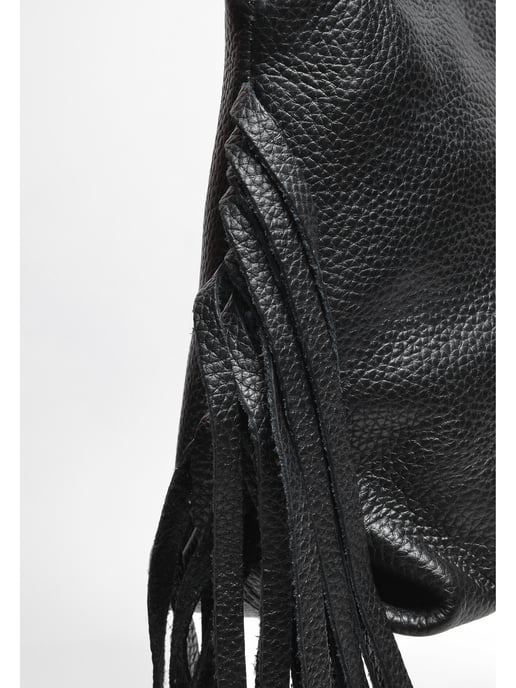 Anna Luchini Schwarz Rindsledertasche - Image 3