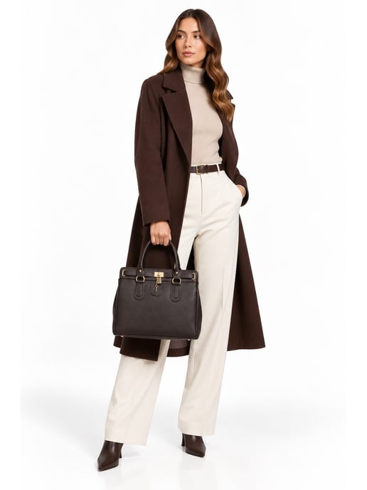 Roberta M Kastanienbraun Rindsledertasche - Image 6