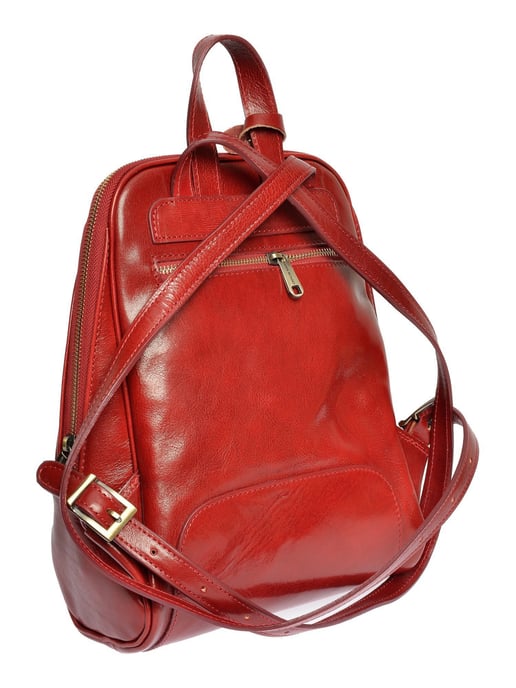Anna Luchini Rot Rindsledertasche - Image 2